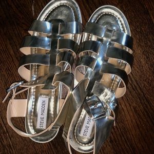 Steve Madden Gold Platform Sandal